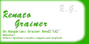 renato grainer business card